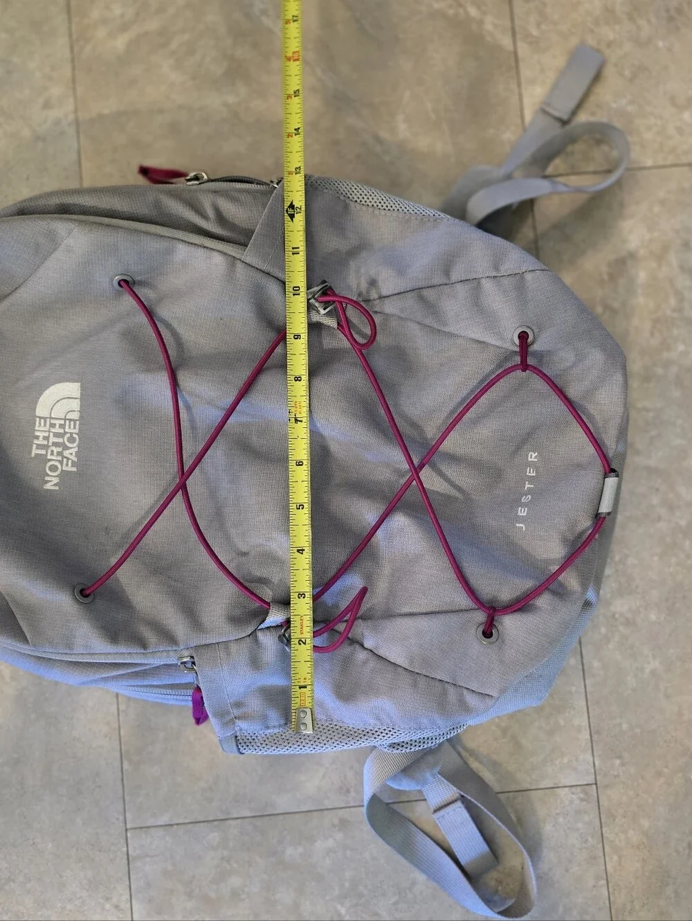 The North Face Women's Jester Backpack Gray Pink FlexVent Laptop Bag